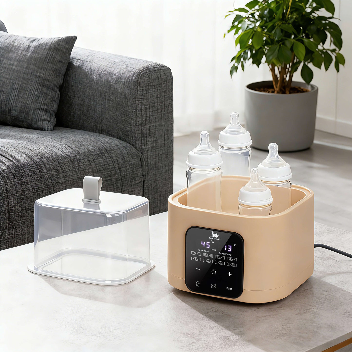PortaPure 6 in 1 Steam Sterilizer with Remote Control | Baby Bottle Sterilizer, Breast milk thawing ,Travel Friendly | For Bottles, Pump Parts & Baby accessories