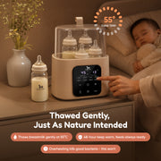 PortaPure 6 in 1 Steam Sterilizer  with Remote Control | Baby Bottle Sterilizer, Breast milk thawing ,Travel Friendly | For Bottles, Pump Parts & Baby accessories