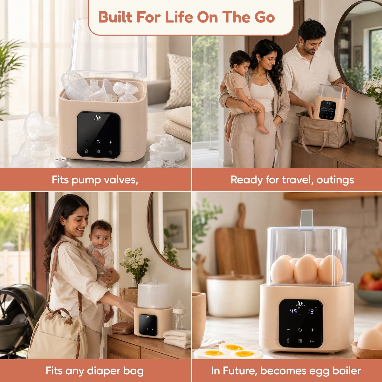 PortaPure 6 in 1 Steam Sterilizer  with Remote Control | Baby Bottle Sterilizer, Breast milk thawing ,Travel Friendly | For Bottles, Pump Parts & Baby accessories