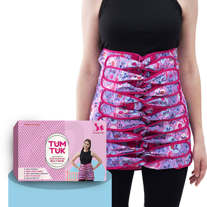 Tum Tuk Postpartum Belly Control Belt  3 in 1 post C section / Natural Birth Support Recovery Wrap / Waist Shaper / Maternity Gridle For New Moms