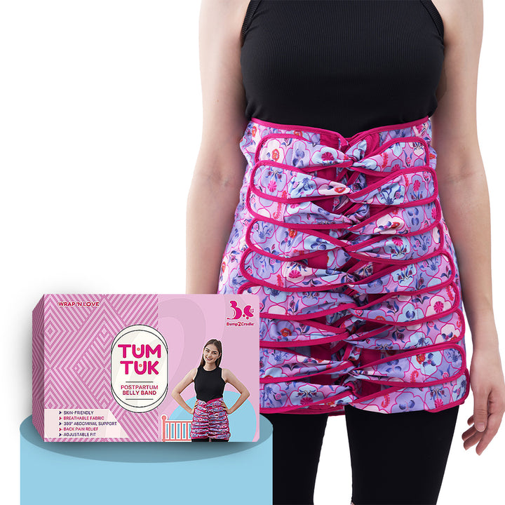 Tum Tuk Postpartum Belly Control Belt  3 in 1 post C section / Natural Birth Support Recovery Wrap / Waist Shaper / Maternity Gridle For New Moms