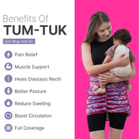 Tum Tuk Postpartum Belly Control Belt  3 in 1 post C section / Natural Birth Support Recovery Wrap / Waist Shaper / Maternity Gridle For New Moms