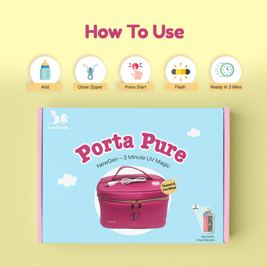 Porta Pure Portable UV Sterilizer for Bottles & More – Exclusive at Bump2Cradle